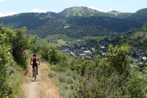 Person Biking in Park City